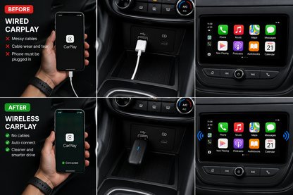Wireless CarPlay & Android Auto Adapter (USB-A & USB-C)