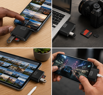 4-in-1 Type-C OTG Card Reader