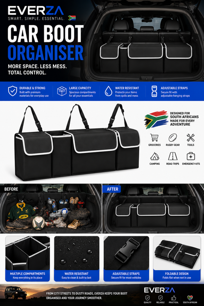 EVERZA Premium Car Boot Organiser