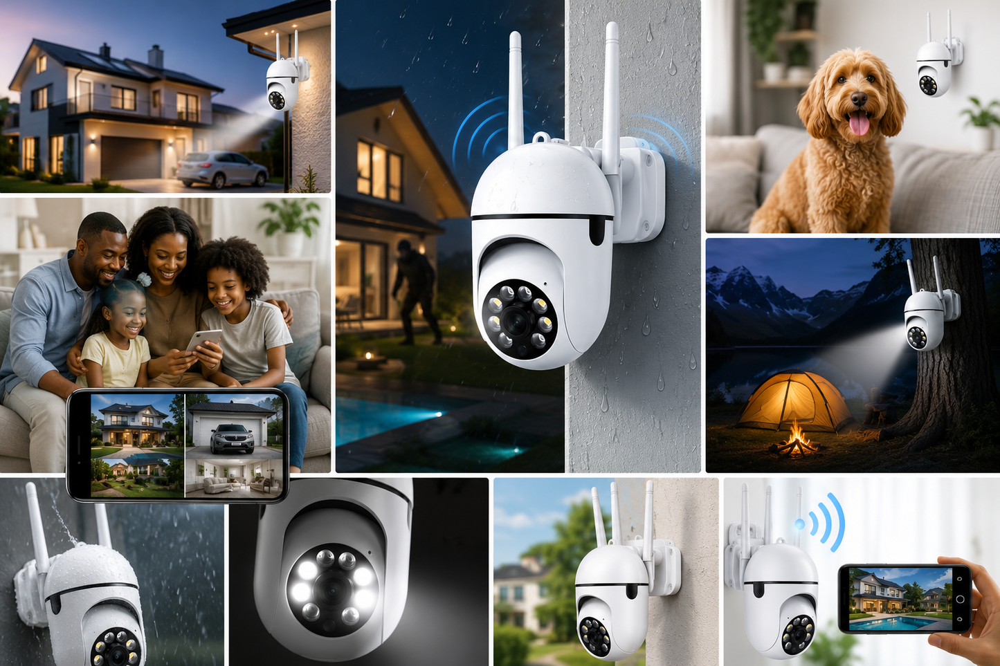 Smart WiFi Security Camera – 360° Home Protection