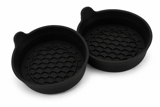 EVERZA Premium Silicone Car Cup Holder Coasters (2 Pack)