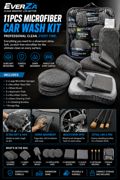 EverZa™ Premium Microfiber Car Detailing Kit