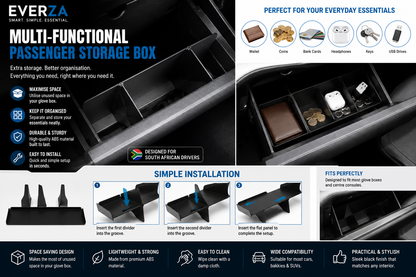EVERZA Multi-Functional Glove Box Organiser