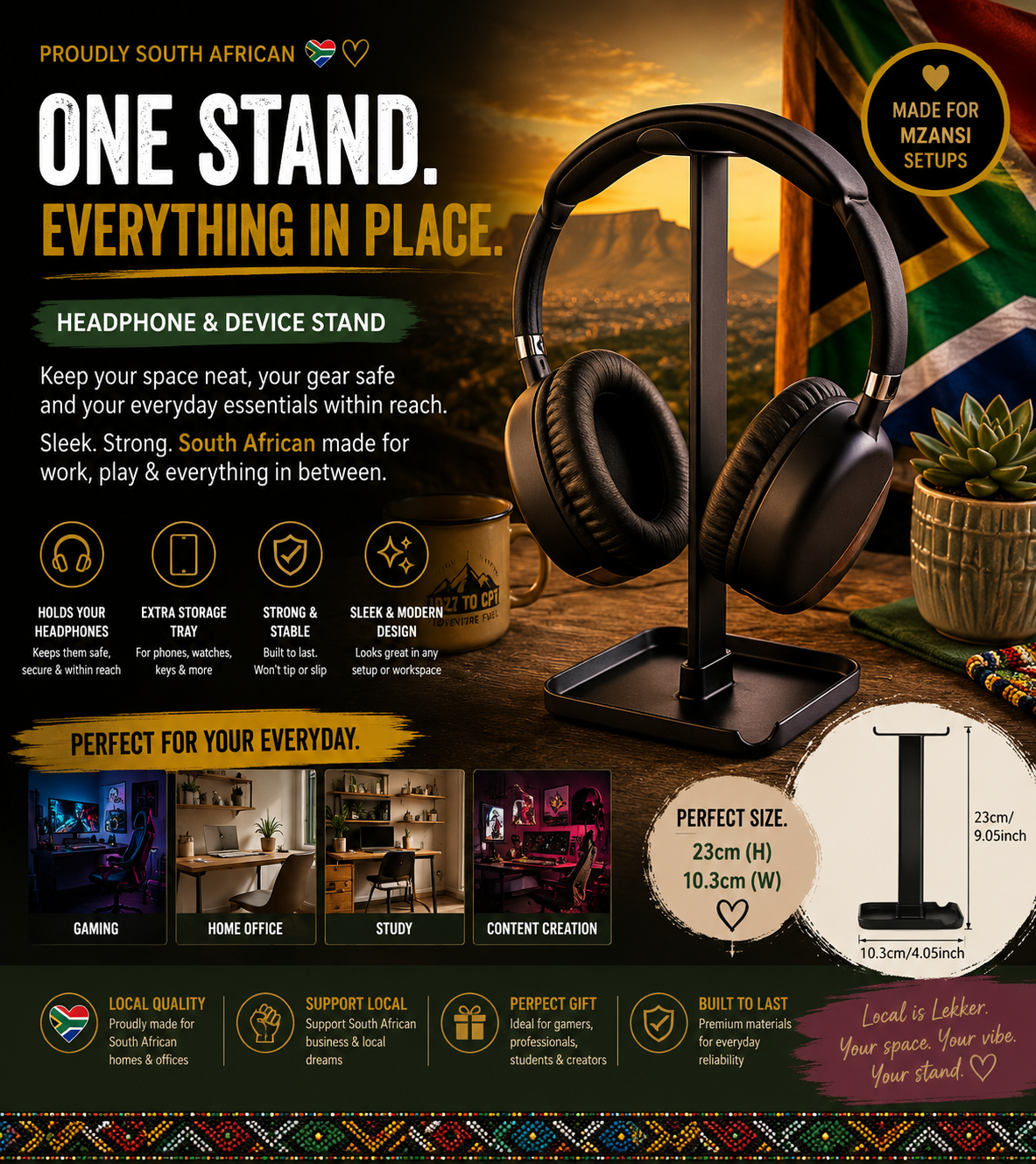 Premium Headphone & Device Stand – Organise Your Space in Style 🎧📱