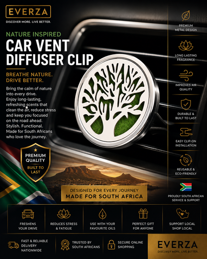 🌿 Luxury Aromatherapy Car Vent Diffuser Clip